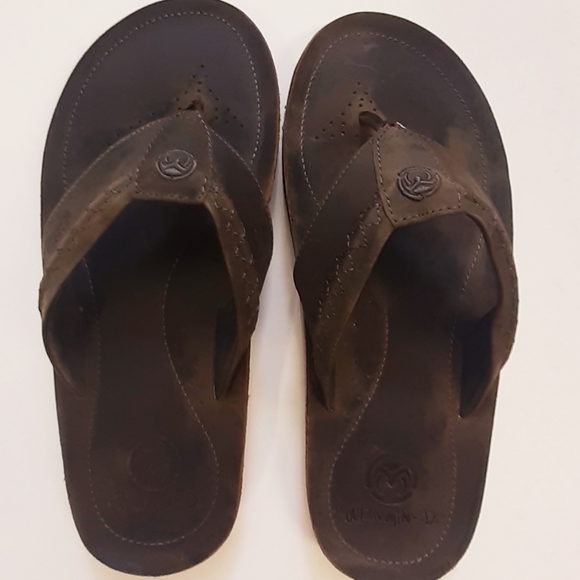 OCEAN MINDED "HANALEI"ALL LEATHER MEN'S SANDALS - Picture 3 of 6